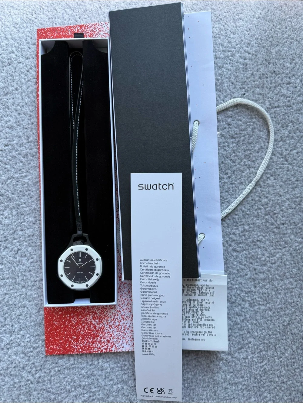 The Swatch x AP Royal Pop OCHO NEGRO Black